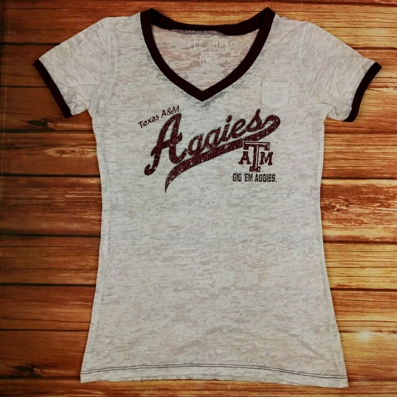 Texas A&M Aggies Woman's Medium Vintage Style Tee - Picture 1 of 4